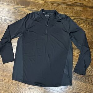 Under Armour HeatGear Fitted 1/4 Zip Black Long Sleeve Pullover Men's XL